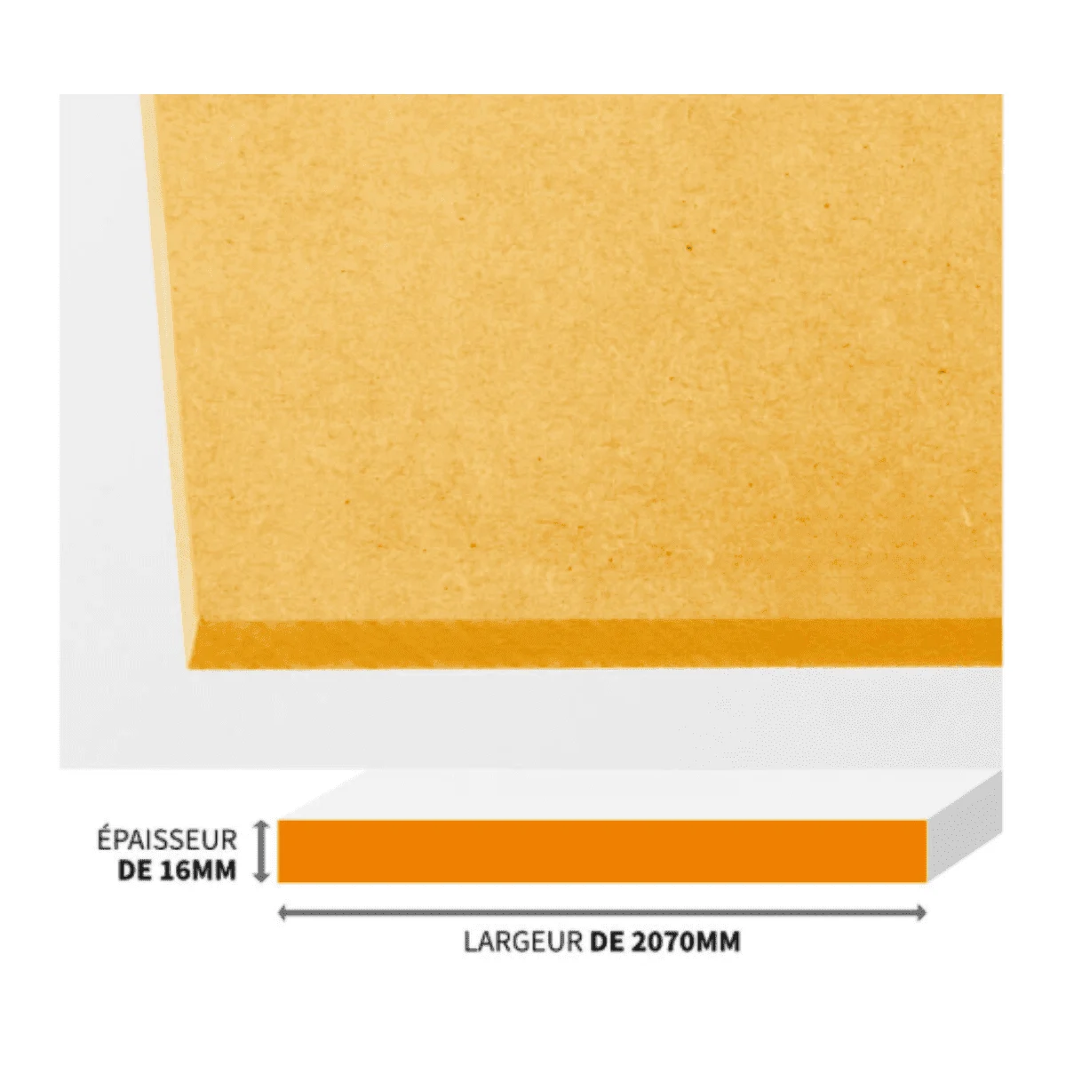 PANNEAU MDF IGNIFUGE MEDILAND M1 2070X16MM