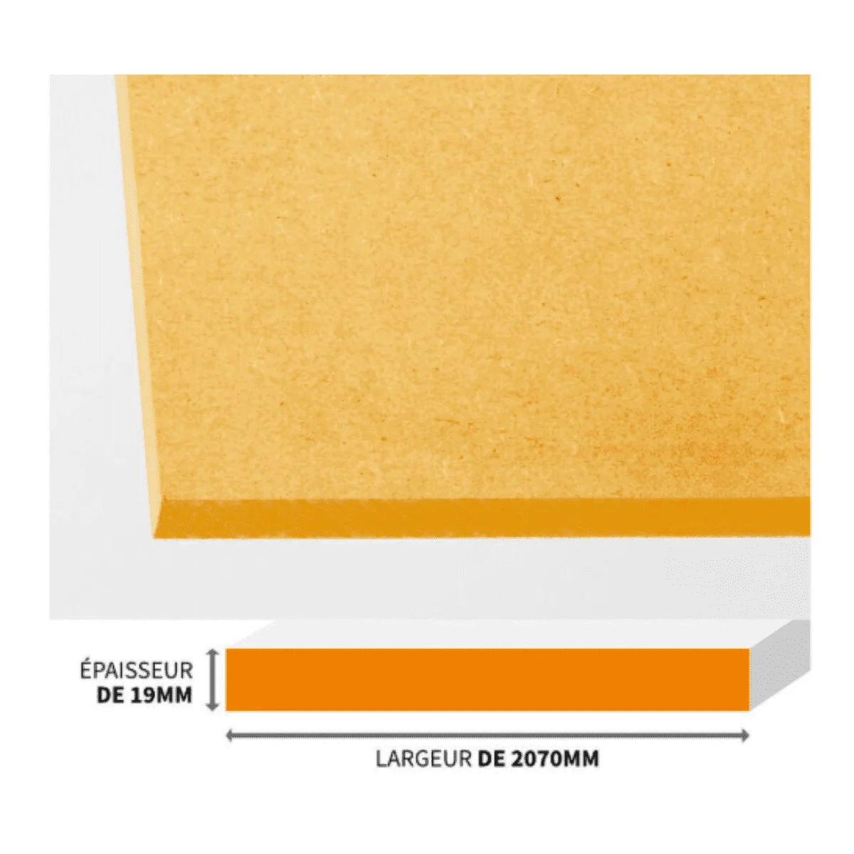 PANNEAU MDF IGNIFUGE MEDILAND M1 2070X19MM (1)