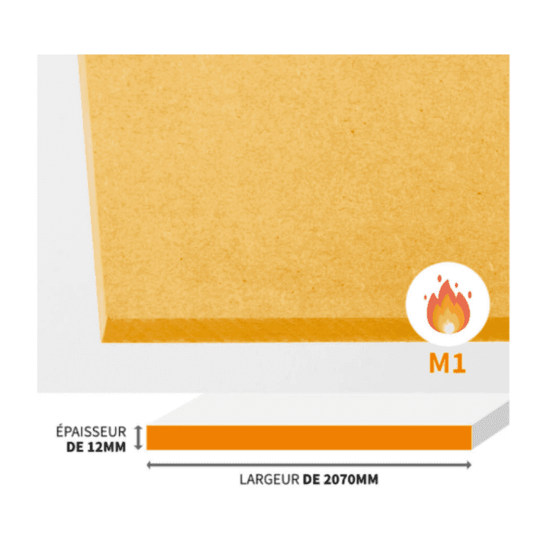 PANNEAU MDF IGNIFUGE MEDILAND M1 3660X2070X12MM