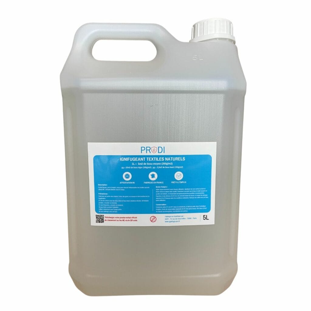 Produit Ignifuge Traitement Anti Feu Plantes Arbres Fleurs Artificielles M1 - bidon 30Kg